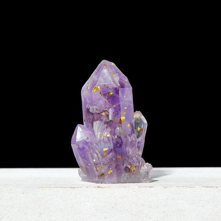 Piedra natural Olivenorma, grava, cristales epoxi, decoración de piedras preciosas