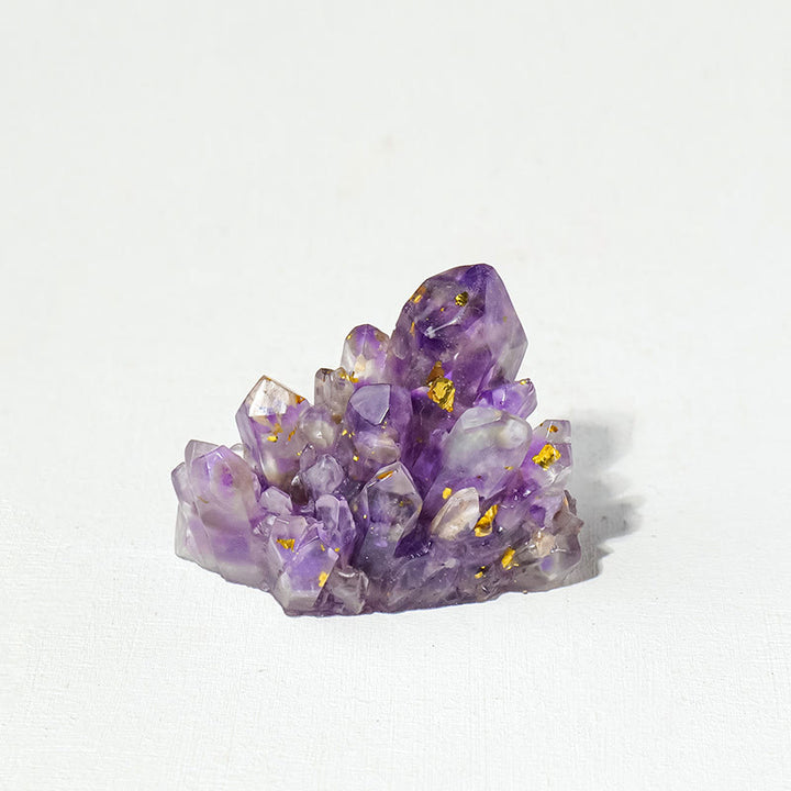 Piedra natural Olivenorma, grava, cristales epoxi, decoración de piedras preciosas