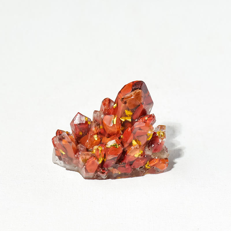 Piedra natural Olivenorma, grava, cristales epoxi, decoración de piedras preciosas