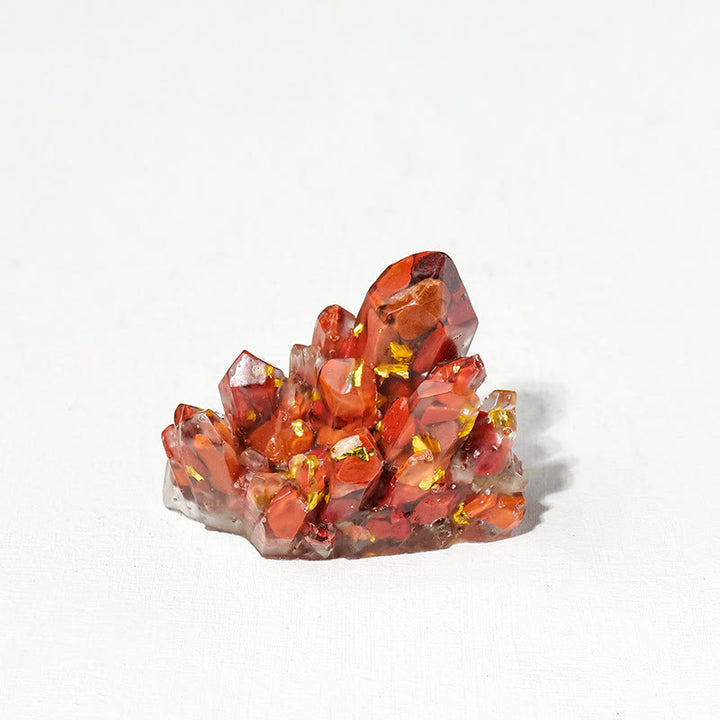 Piedra natural Olivenorma, grava, cristales epoxi, decoración de piedras preciosas