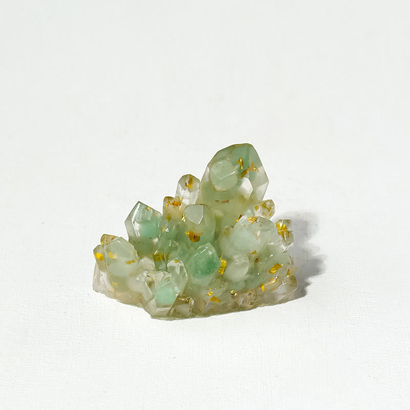 Piedra natural Olivenorma, grava, cristales epoxi, decoración de piedras preciosas