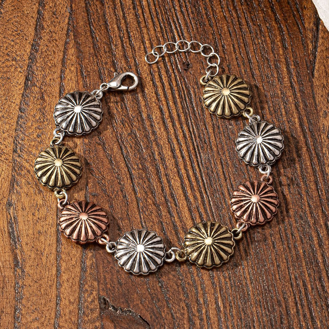 Pulsera de metal turquesa estilo bohemio Olivenorma