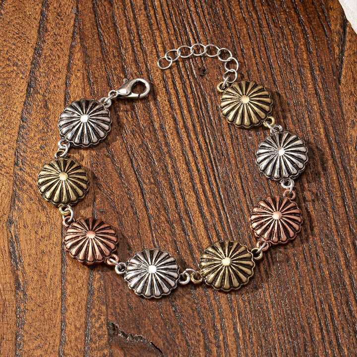Pulsera de metal turquesa estilo bohemio Olivenorma