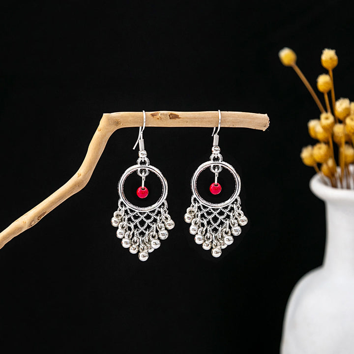 Pendientes Olivenorma estilo étnico retro con borlas bohemias de turquesa
