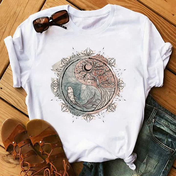 Camisetas inspiradoras de poliéster del Árbol de la Vida de Olivenorma