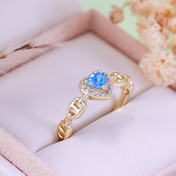 Anillo de nariz de cerdo con aguamarina Olivenorma