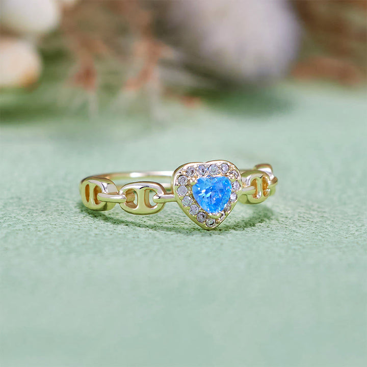 Anillo de nariz de cerdo con aguamarina Olivenorma