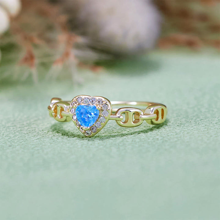 Anillo de nariz de cerdo con aguamarina Olivenorma