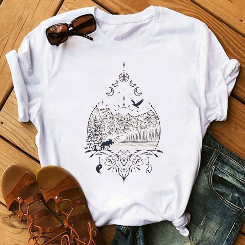 Camisetas inspiradoras de poliéster del Árbol de la Vida de Olivenorma
