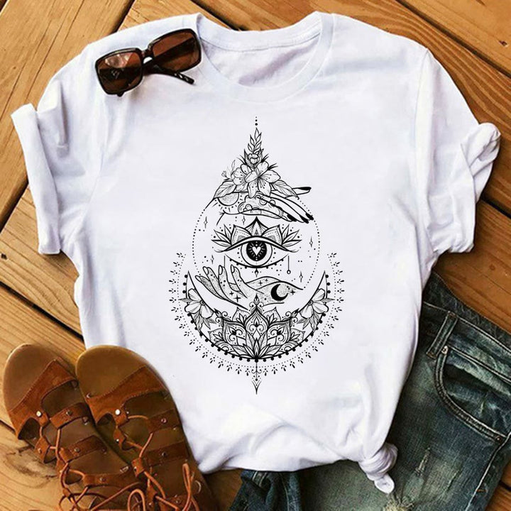 Camisetas de algodón inspiradoras con estampado del Tarot de Olivenorma