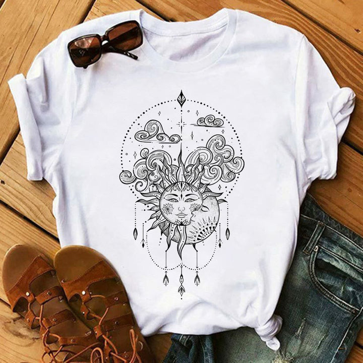 Camisetas de algodón inspiradoras con estampado del Tarot de Olivenorma