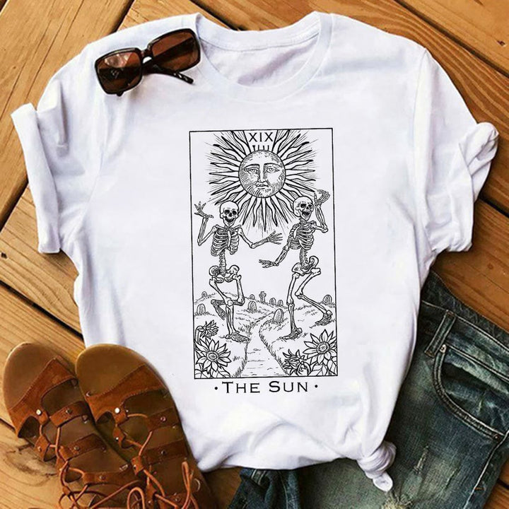 Camisetas de algodón inspiradoras con estampado del Tarot de Olivenorma