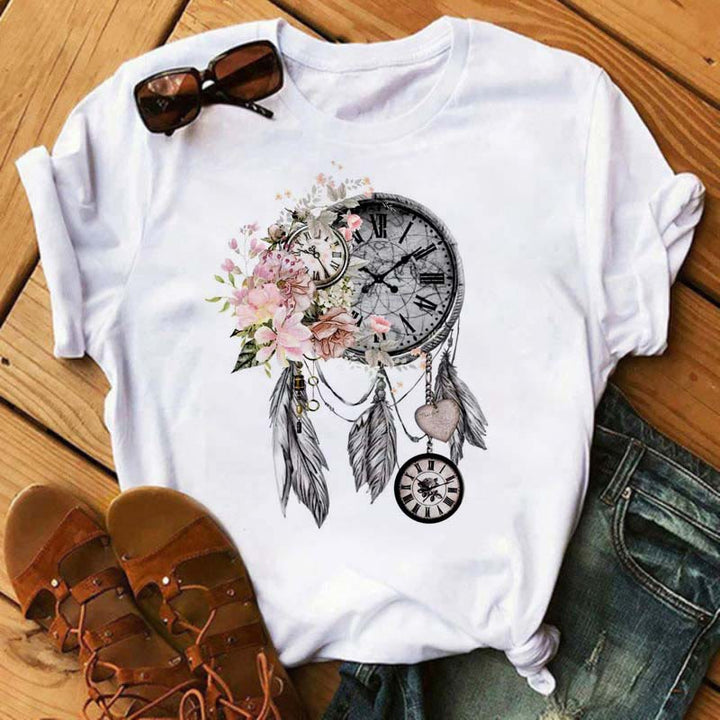 Camiseta Olivenorma Modal con estampado de atrapasueños y árbol de la vida