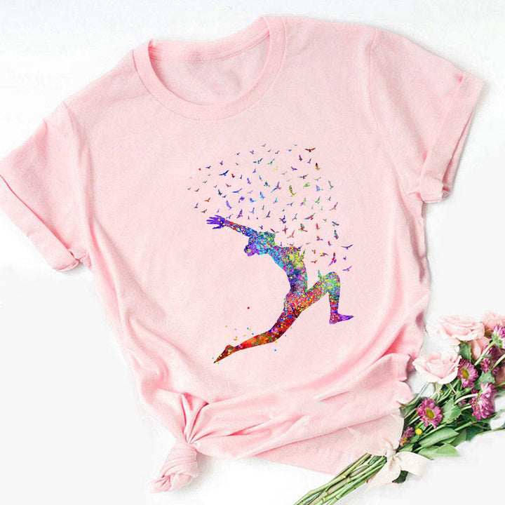 Camiseta Olivenorma con estampado de Buda colorido, meditación y yoga
