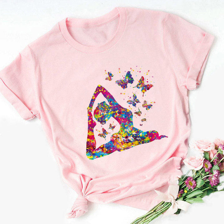 Camiseta Olivenorma con estampado de Buda colorido, meditación y yoga