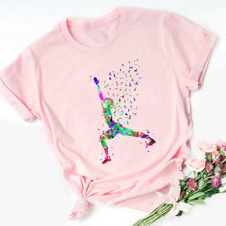 Camiseta Olivenorma con estampado de Buda colorido, meditación y yoga