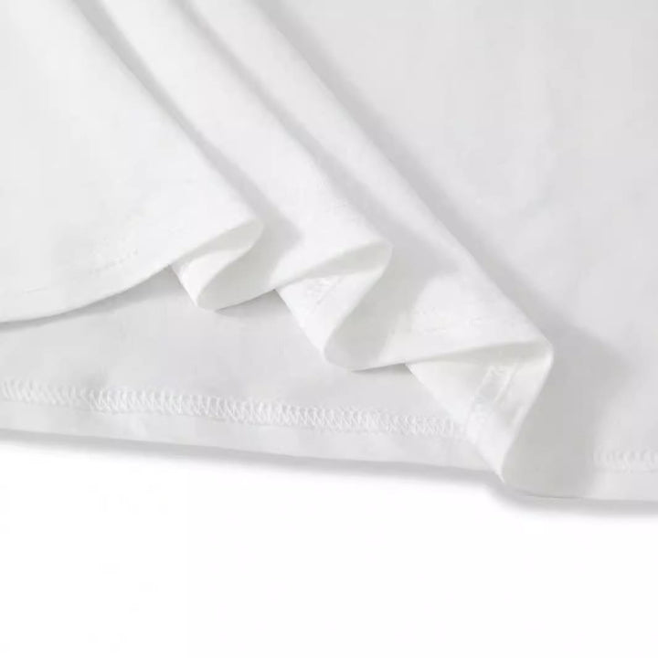 Camiseta blanca con estampado de ojo malvado azul de Olivenorma