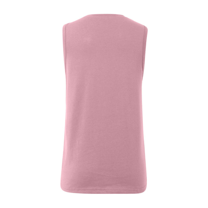 Camiseta sin mangas grande con estampado de loto de Olivenorma