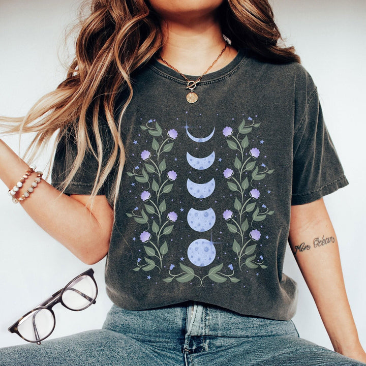 Camiseta Olivenorma con las fases lunares celestiales
