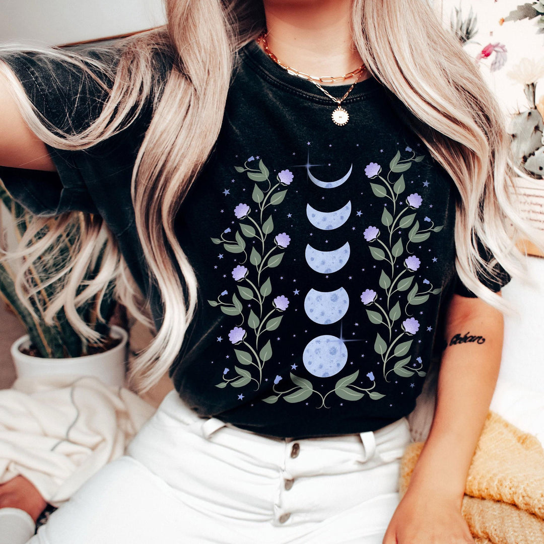Camiseta Olivenorma con las fases lunares celestiales