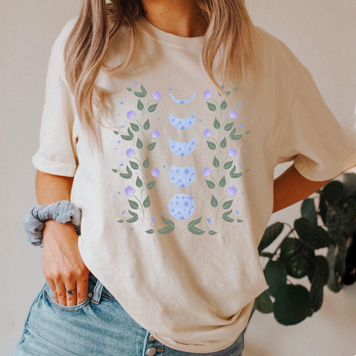 Camiseta Olivenorma con las fases lunares celestiales