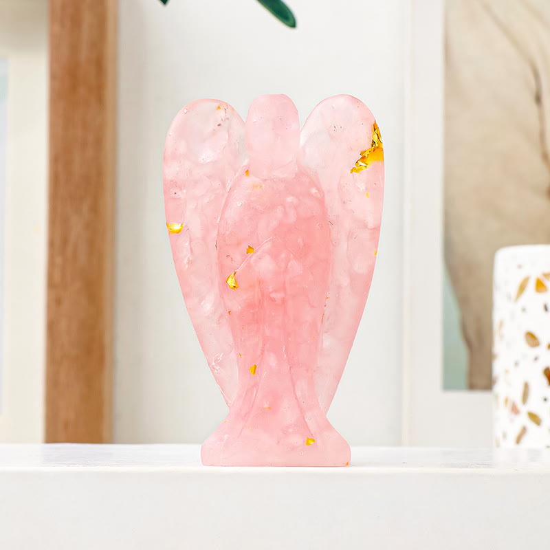 Decoración de ángel con piedras preciosas de epoxi de cristal Olivenorma