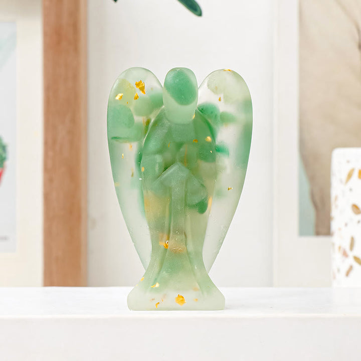 Decoración de ángel con piedras preciosas de epoxi de cristal Olivenorma