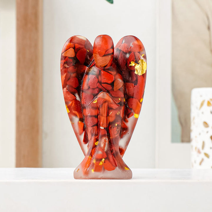 Decoración de ángel con piedras preciosas de epoxi de cristal Olivenorma