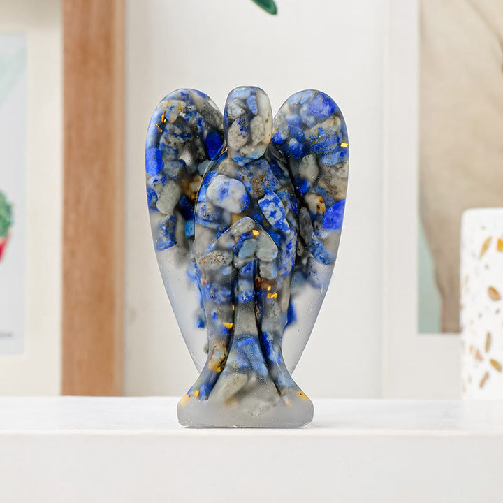 Decoración de ángel con piedras preciosas de epoxi de cristal Olivenorma