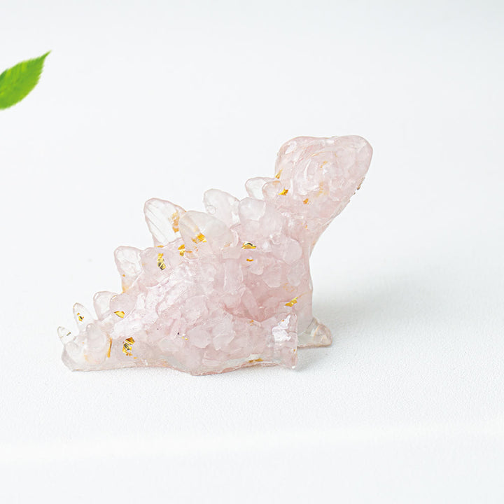 Decoración con gemas de dinosaurio pequeño y lindo de cristal epoxi Olivenorma