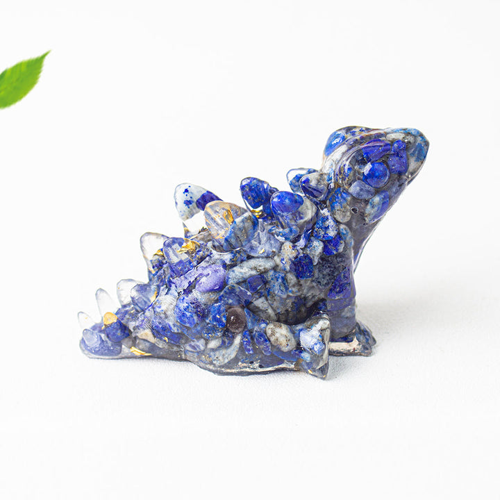 Decoración con gemas de dinosaurio pequeño y lindo de cristal epoxi Olivenorma