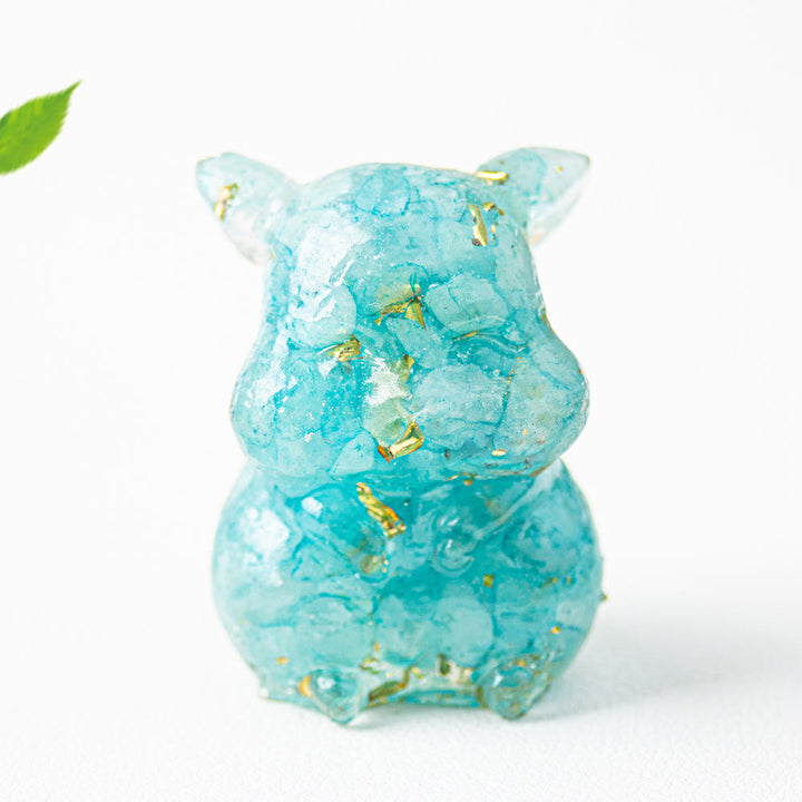 Decoración con piedras preciosas de hámster lindo de cristal epoxi Olivenorma