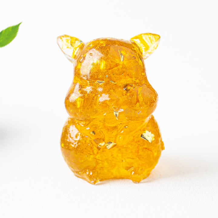 Decoración con piedras preciosas de hámster lindo de cristal epoxi Olivenorma