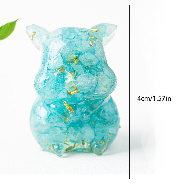 Decoración con piedras preciosas de hámster lindo de cristal epoxi Olivenorma