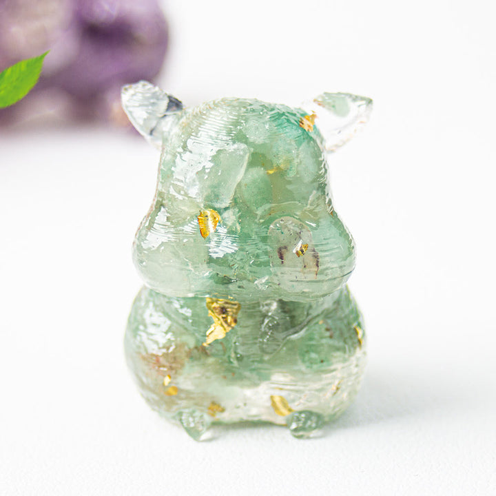 Decoración con piedras preciosas de hámster lindo de cristal epoxi Olivenorma
