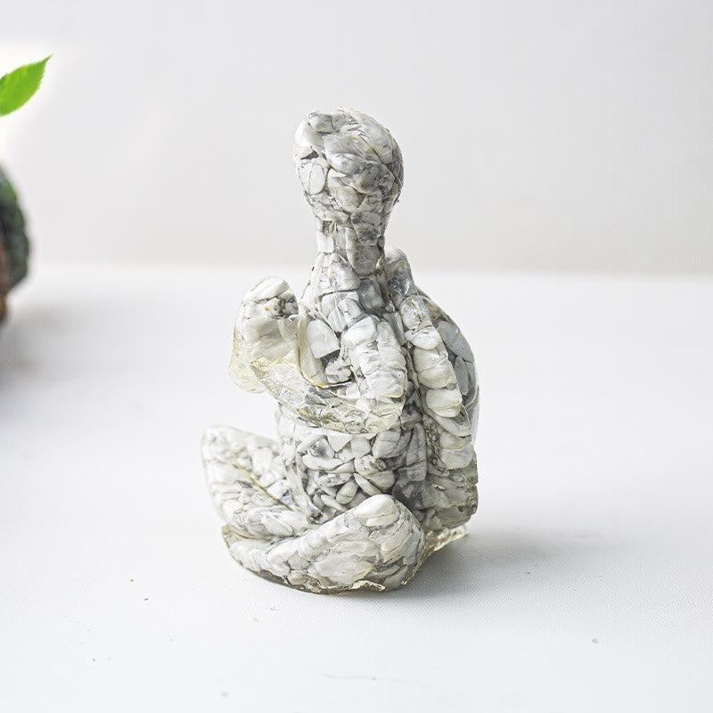 Decoración de tortuga meditadora de cristal epoxi Olivenorma