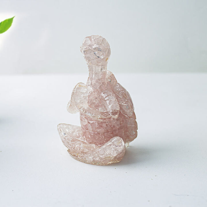 Decoración de tortuga meditadora de cristal epoxi Olivenorma