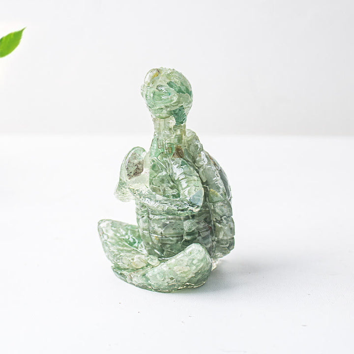 Decoración de tortuga meditadora de cristal epoxi Olivenorma