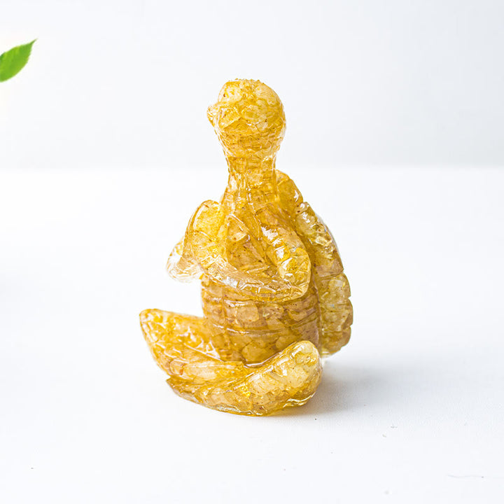Decoración de tortuga meditadora de cristal epoxi Olivenorma