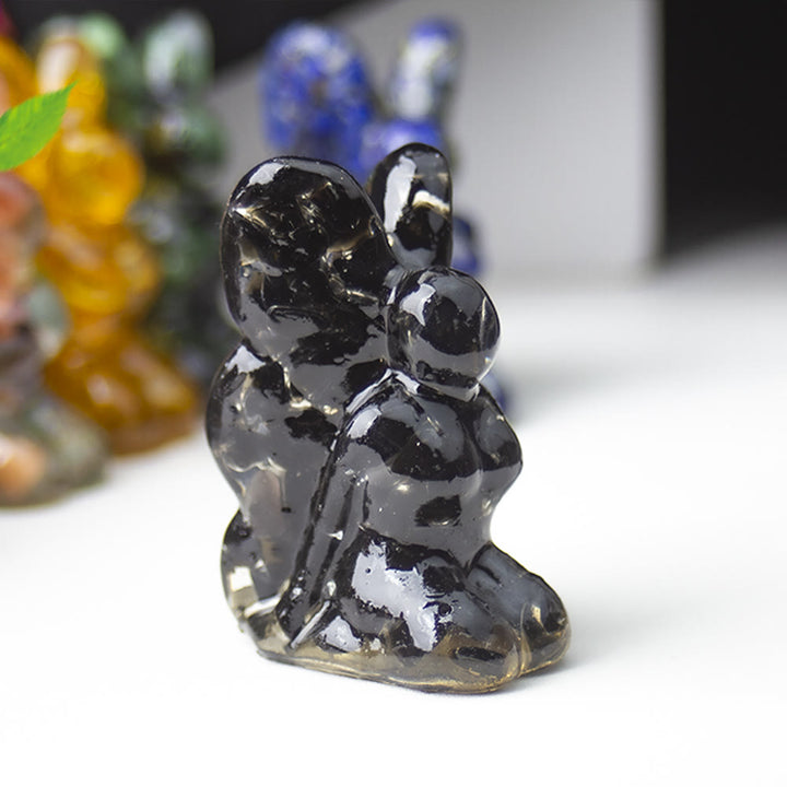 Decoración de piedras preciosas con forma de mariposa y hada de cristal epoxi Olivenorma