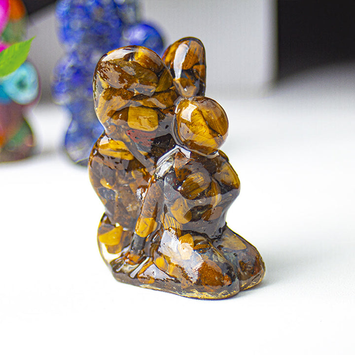 Decoración de piedras preciosas con forma de mariposa y hada de cristal epoxi Olivenorma