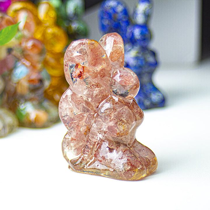 Decoración de piedras preciosas con forma de mariposa y hada de cristal epoxi Olivenorma