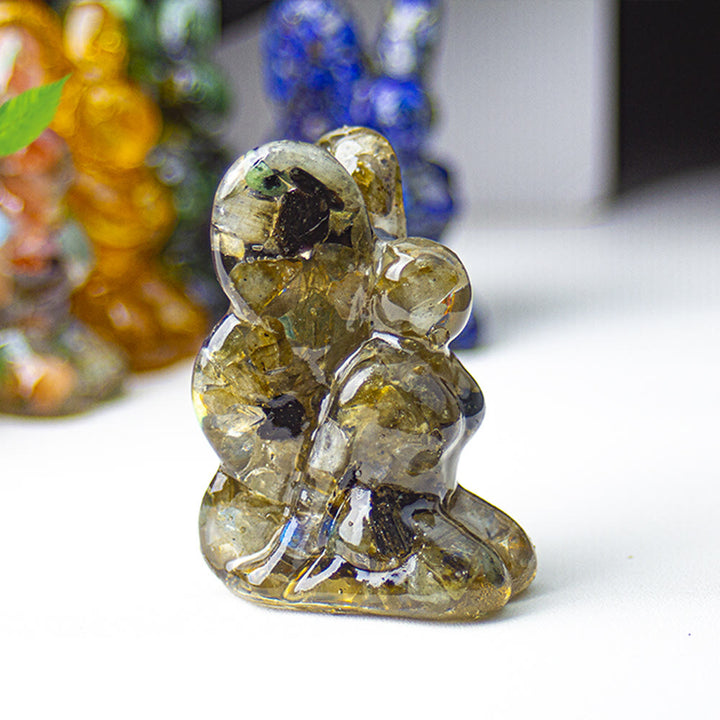 Decoración de piedras preciosas con forma de mariposa y hada de cristal epoxi Olivenorma