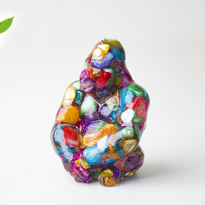 Decoración con piedras preciosas de gorila epoxi de cristal Olivenorma