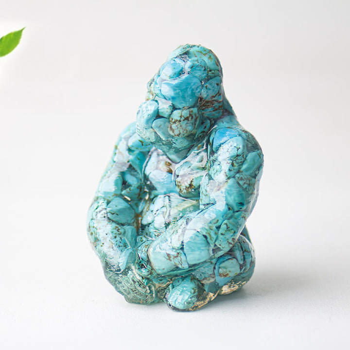 Decoración con piedras preciosas de gorila epoxi de cristal Olivenorma