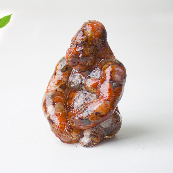 Decoración con piedras preciosas de gorila epoxi de cristal Olivenorma