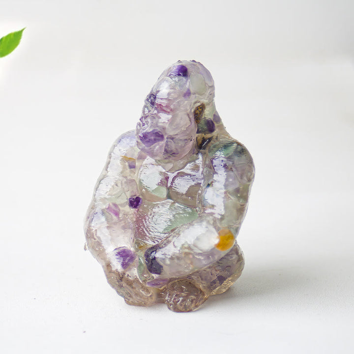 Decoración con piedras preciosas de gorila epoxi de cristal Olivenorma