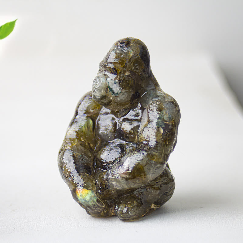 Decoración con piedras preciosas de gorila epoxi de cristal Olivenorma