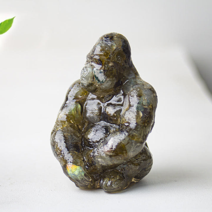 Decoración con piedras preciosas de gorila epoxi de cristal Olivenorma