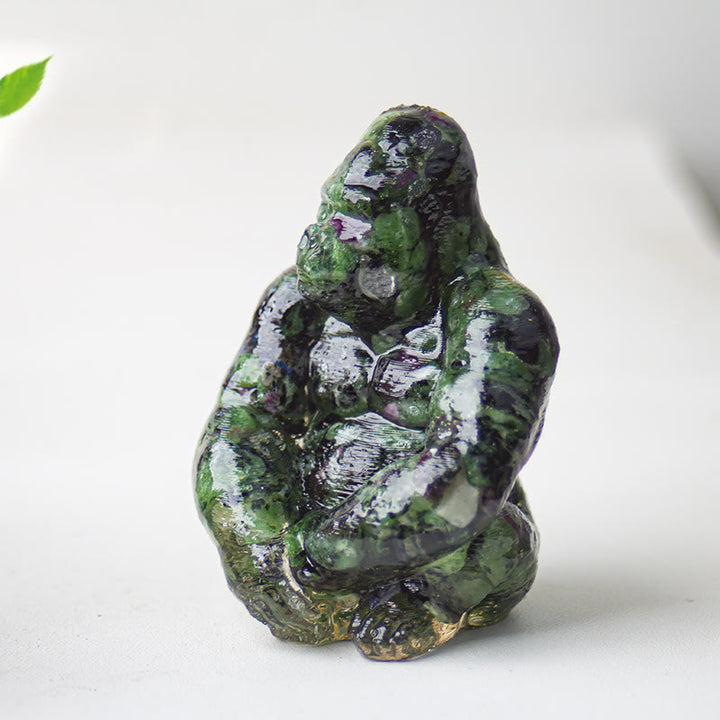 Decoración con piedras preciosas de gorila epoxi de cristal Olivenorma